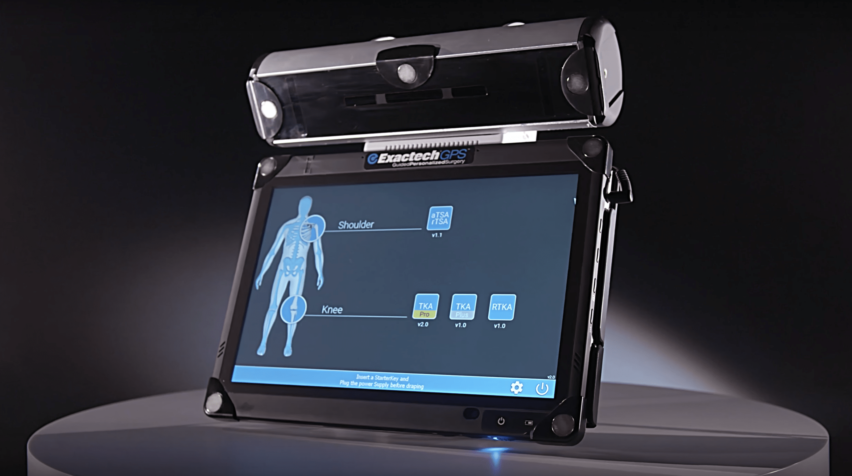 ExactechGPS Guided Personalized Surgery Shoulder and Knee Application. ExactechGPS® is a compact, surgeon controlled, computer-assisted surgical technology that delivers reproducibility in total joint arthroplasty.