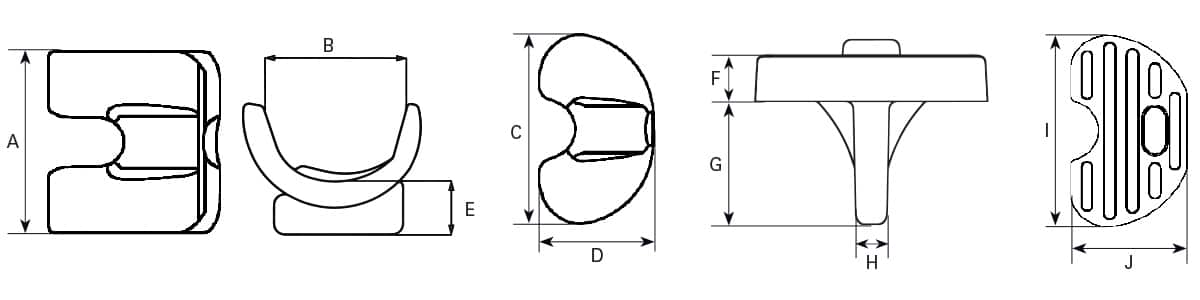 Exactech Spacers InterSpace Knee Augmented Tibial Stem ATS Sizing Diagram
