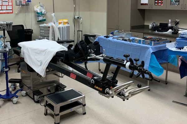 Exactech ExacSETS set up in an O.R. Room